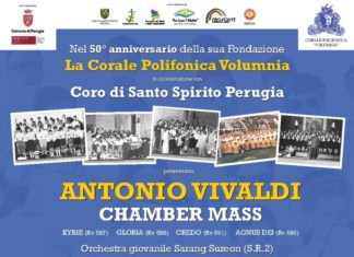 A Ponte San Giovanni un concerto per i cinquant’anni della Corale Polifonica Volumnia