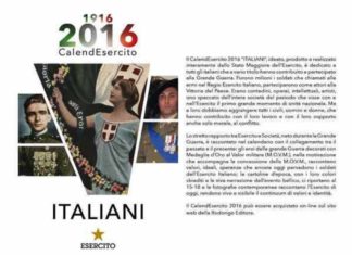 Esercito: Presentazione a Palazzo Donini di “calendesercito 2016”