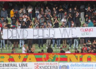 I tifosi della Ternana ricordano David Raggi