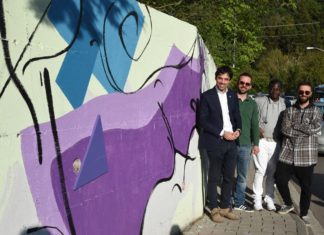 Perugia: inaugurato il “murale” presso la rotatoria dei Rimbocchi
