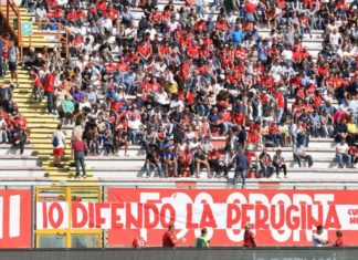 La Curva Nord vicino alla Perugina
