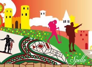 Un’infiorata per l’inaugurazione della Villa dei Mosaici di Spello