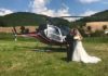 Cascia, neo sposi in elicottero sul monte Alvagnano