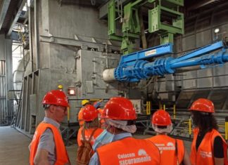 Sindaco e giunta di Gubbio in visita alla Colacem