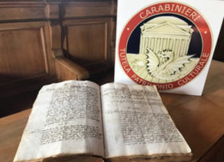 Recuperato manoscritto risalente al 1540