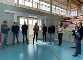 Agabiti in visita al palazzetto dello sport e alla Torre dei Lambardi di Magione