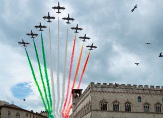 Le Frecce tricolori protagoniste del “Foligno air show”