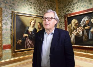 Vittorio Sgarbi a Perugia per presentare il romanzo di Alessandro Marabottini