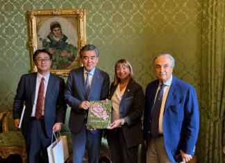 Presidente Tesei incontra Mitsuo Ochi, Presidente della Hiroshima University