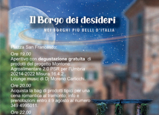 A Montone il 10 agosto sarà “Borgo dei Desideri”