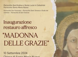 Chiesa di Santa Maria Nuova: domani 10 settembre dopo anni, verrà restituito alla comunità l'affresco della "Madonna delle Grazie"