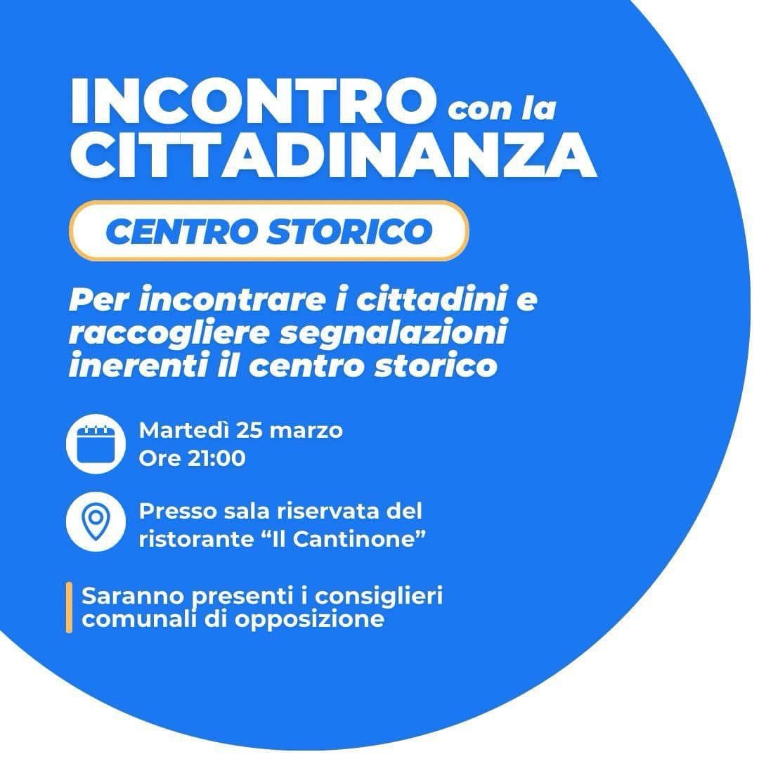 Perugia, centro storico i consiglieri di opposizione incontrano i cittadini