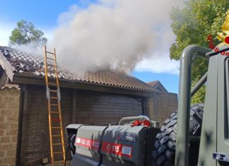 Incendio in un modulo abitativo in legno a Gubbio