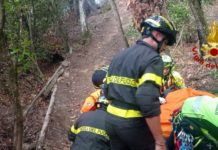 Ciclista soccorso dopo una caduta nei boschi di Passignano