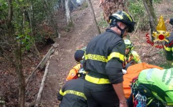 Ciclista soccorso dopo una caduta nei boschi di Passignano