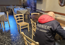 Terni, controlli dei Carabinieri e ITL: cinque lavoratori “in nero” in un ristorante