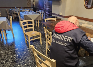 Terni, controlli dei Carabinieri e ITL: cinque lavoratori “in nero” in un ristorante