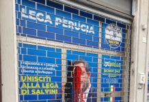 Atto di vandalismo contro la sede della Lega Perugia