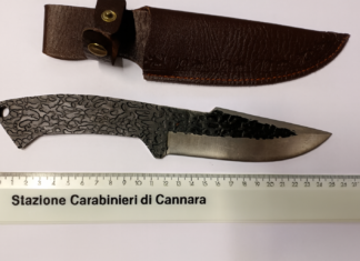 Cannara, rifiuta test antidroga. Trovato con hashish e coltello giapponese: denunciato